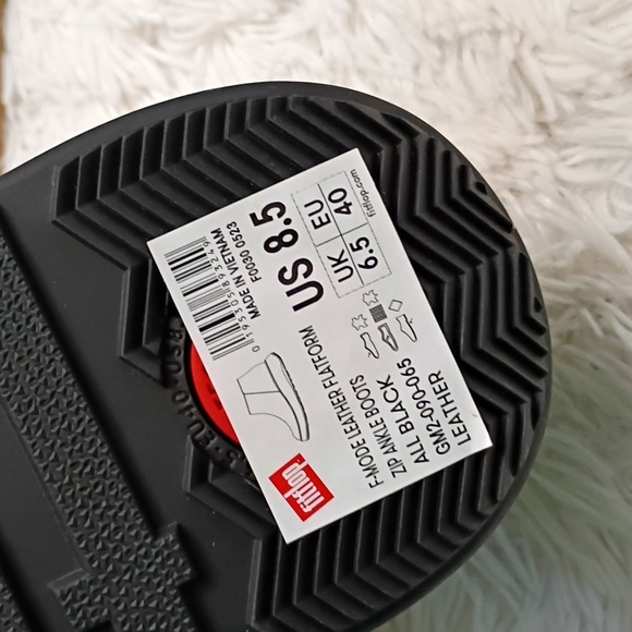 Fitflop F-Mode Leather Platform Zip Ankle Boots Women's Sz 8.5  EU 40 🆕 - Picture 7 of 11